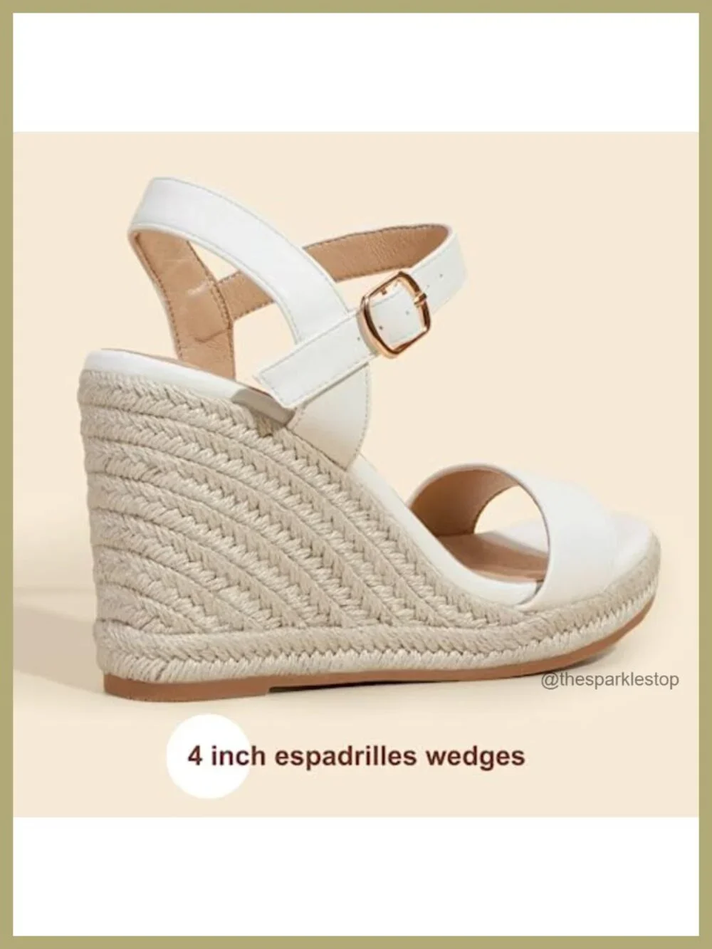 Espadrille Wedge Sandals Open Toe Platform Wedge Heels Slingback